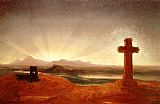 Thomas Cole Cross at Sunset painting